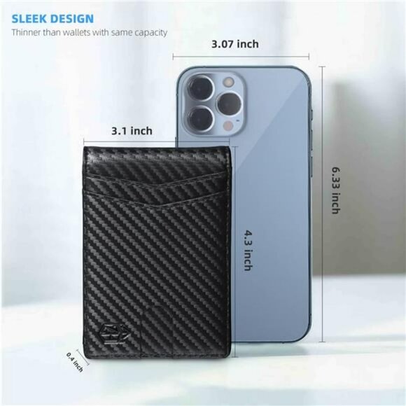 Slim Money Clip Wallets for Men Minimalist Leather Bifold RFID Blocking
